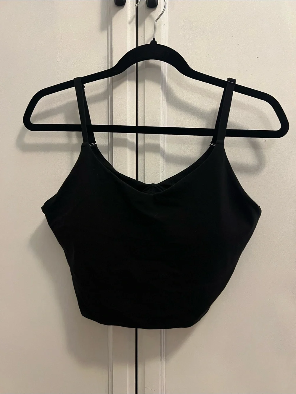 Athleta Black Lightweight V-Neck Sports Bra Tank